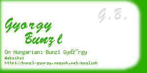 gyorgy bunzl business card